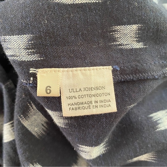 Ulla Johnson Blue White Indigo Ikat Print Corsica Dress - Picture 6 of 10